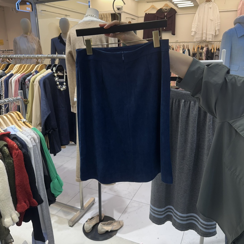 BIKINI韓國代購女士新品人氣推薦時尚半身裙中短裙絨面革BIKINI半身裙/中短裙