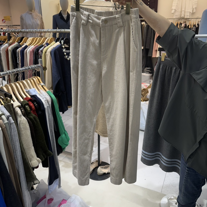 BIKINI東大門代購女士新品人氣休閑熱賣真品休閑褲燈芯絨BIKINI休閑褲圖色1