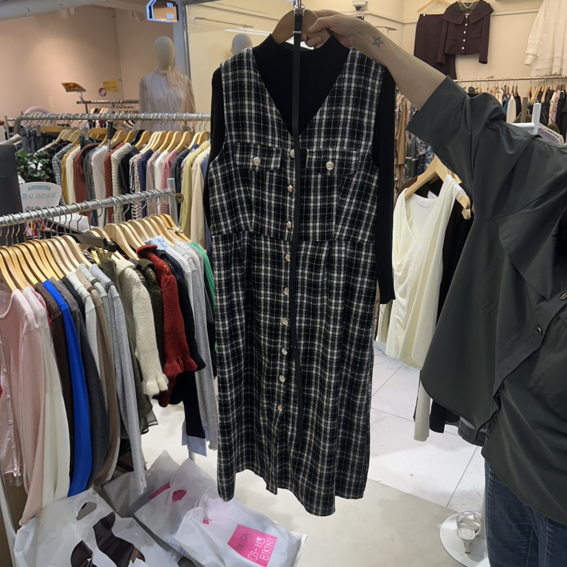 BIKINI東大門代購女士新品熱賣休閑推薦真品時尚套裝含腰帶BIKINI套裝圖色2黑色