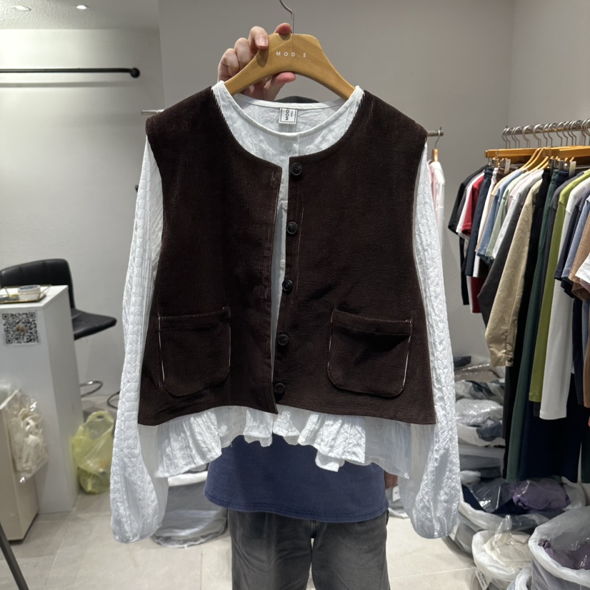 MODS-Q韓國直郵女裝新品推薦熱賣人氣時尚真品休閑馬甲MODS-Q馬甲圖色2