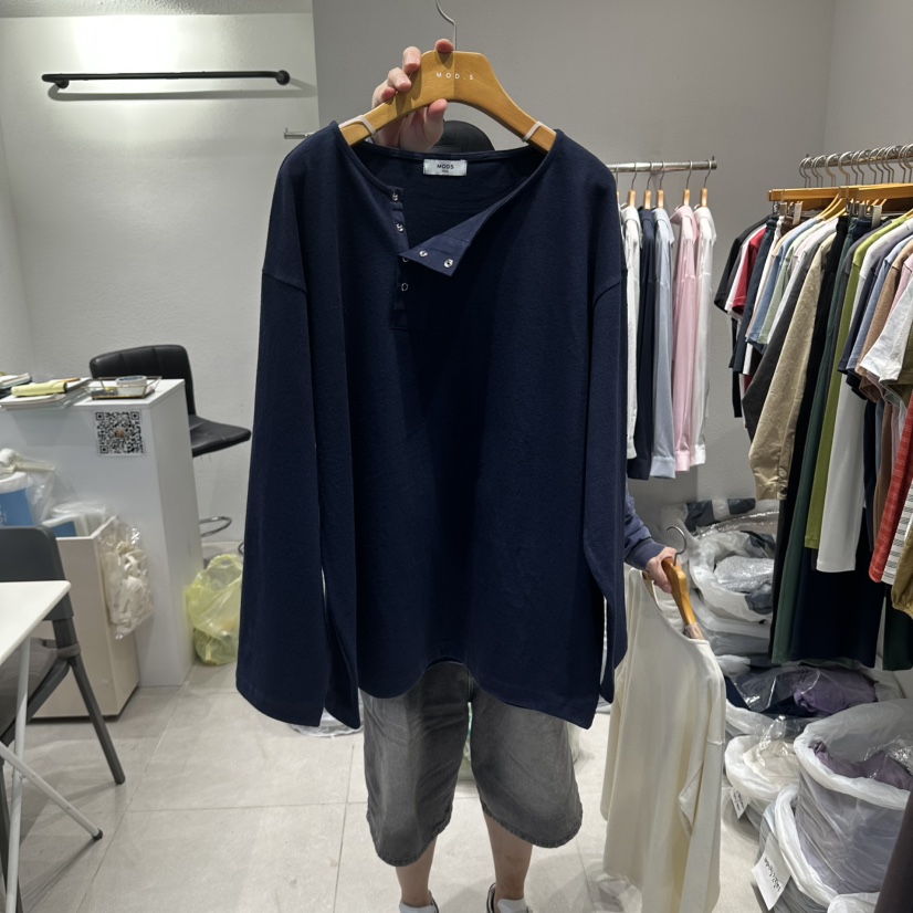 MODS-Q韓國代購女裝新品時尚真品熱賣休閑人氣長袖T恤純棉MODS-Q長袖T恤圖色2