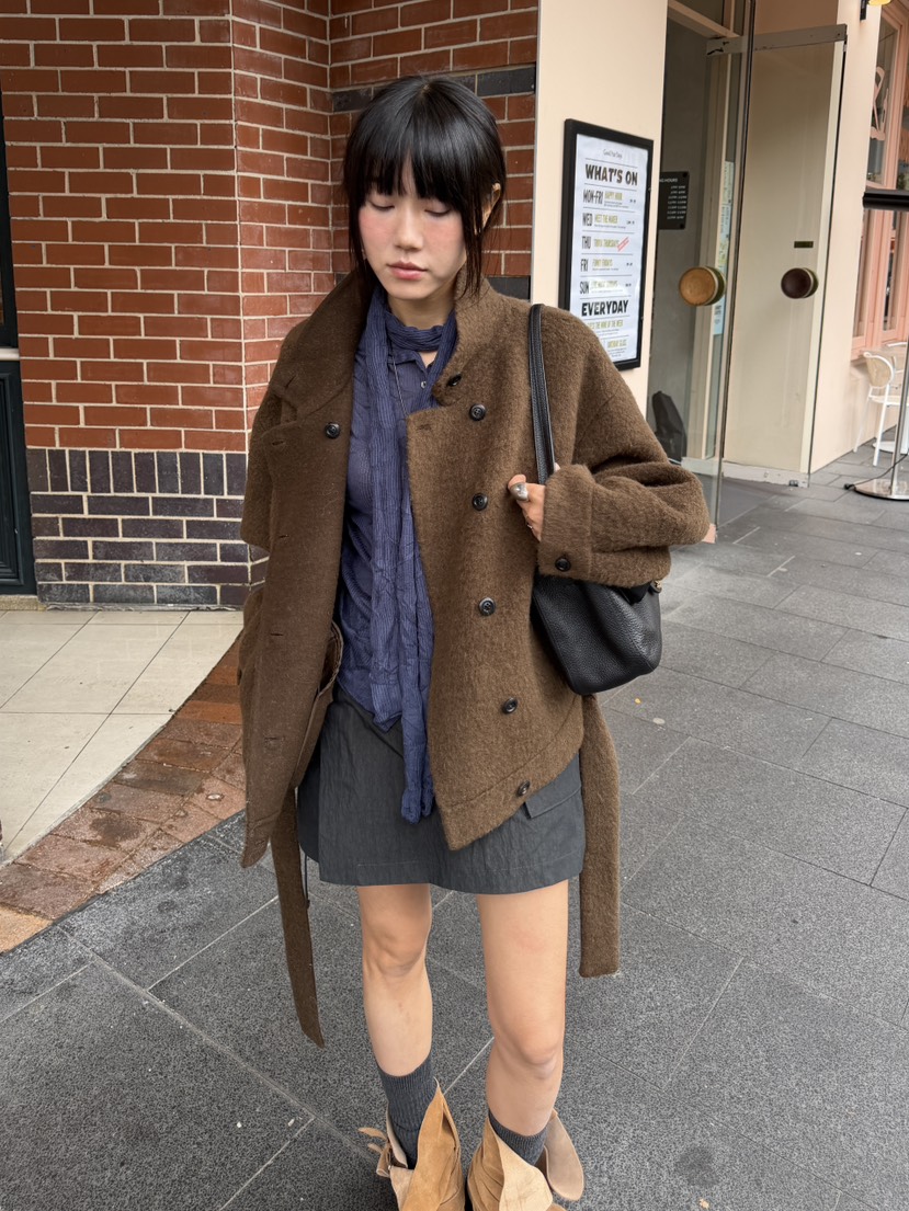 BAKING POWDER韓國直郵女裝新品熱賣休閑時尚短款大衣手工BAKING POWDER短款大衣