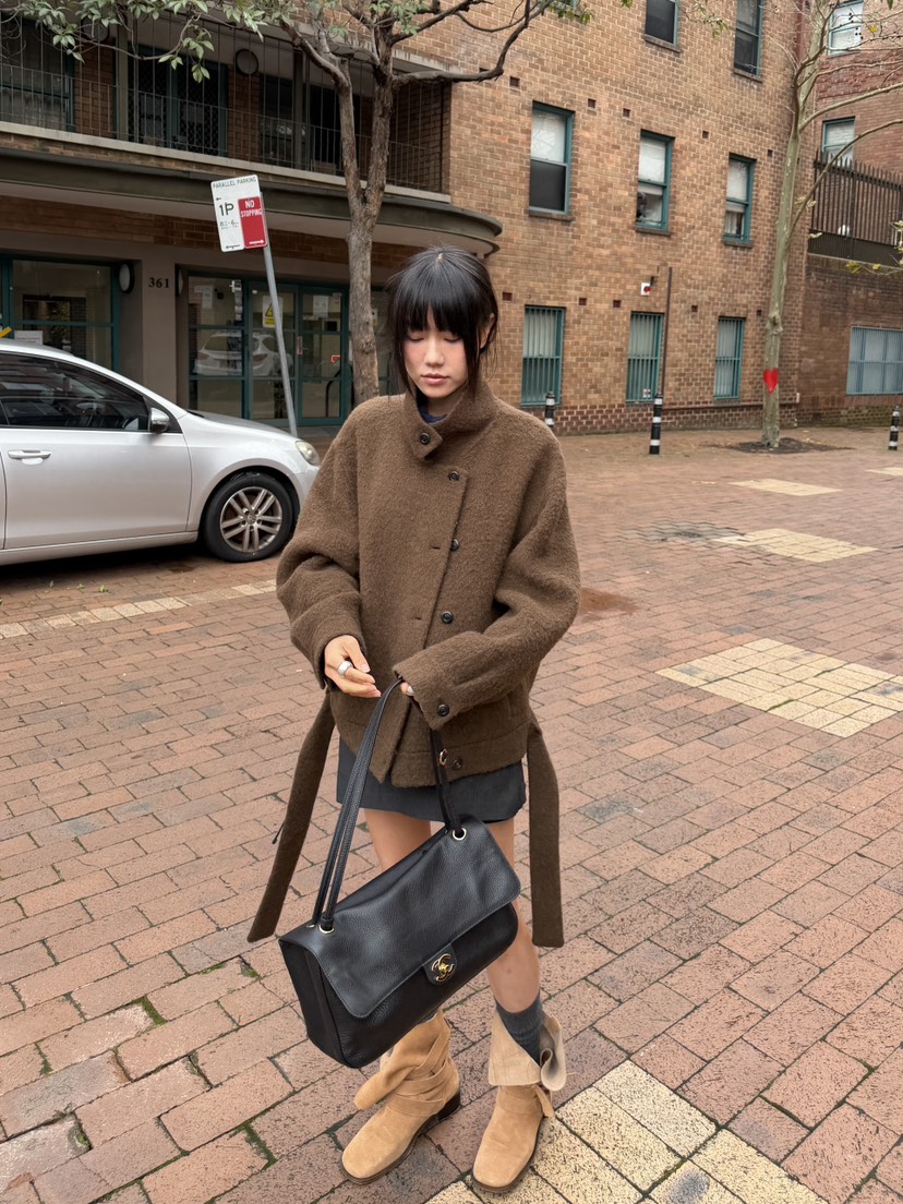 BAKING POWDER韓國直郵女裝新品熱賣休閑時尚短款大衣手工BAKING POWDER短款大衣
