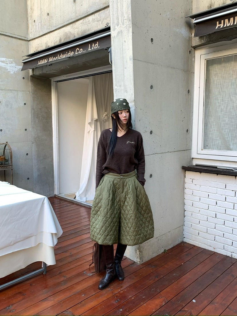 MAISONDEGLORY韓國代購女裝新款真品時尚推薦熱賣短褲絎縫Maison de glory短褲