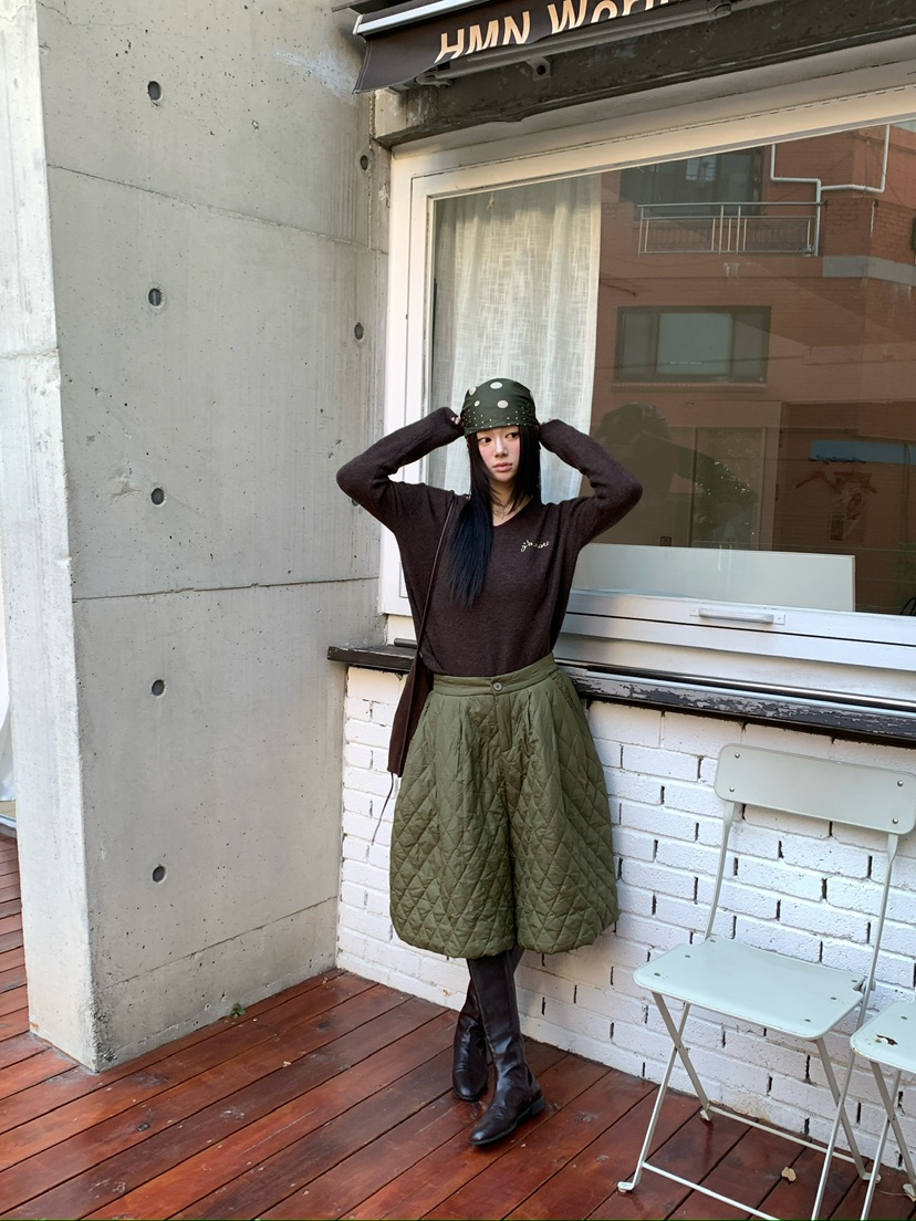 MAISONDEGLORY韓國代購女裝新款真品時尚推薦熱賣短褲絎縫Maison de glory短褲圖色2