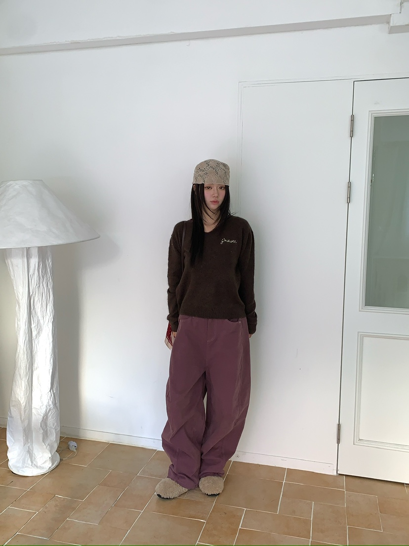 MAISONDEGLORY韓國代購女裝新品推薦真品休閑人氣針織衫V領Maison de glory針織衫