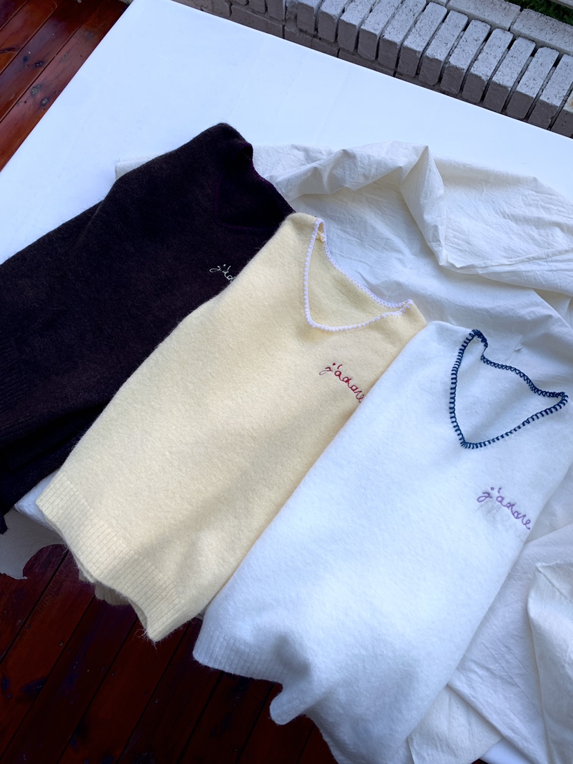 MAISONDEGLORY韓國代購女裝新品推薦真品休閑人氣針織衫V領Maison de glory針織衫