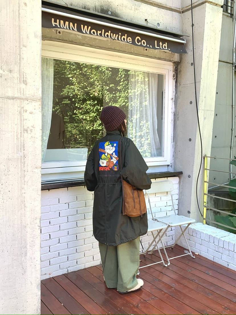 MAISONDEGLORY韓國直郵女裝新款真品時尚熱賣長款風衣絎縫Maison de glory長款風衣