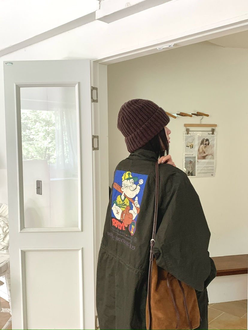 MAISONDEGLORY韓國直郵女裝新款真品時尚熱賣長款風衣絎縫Maison de glory長款風衣