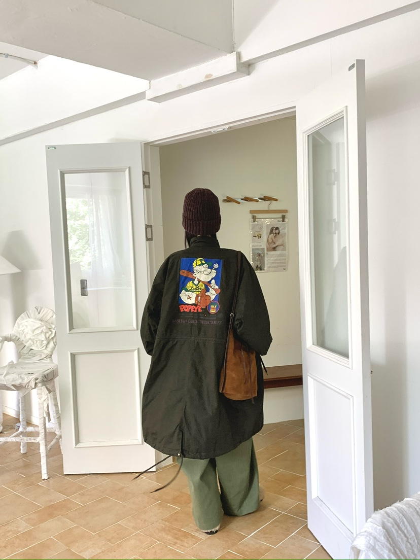 MAISONDEGLORY韓國直郵女裝新款真品時尚熱賣長款風衣絎縫Maison de glory長款風衣
