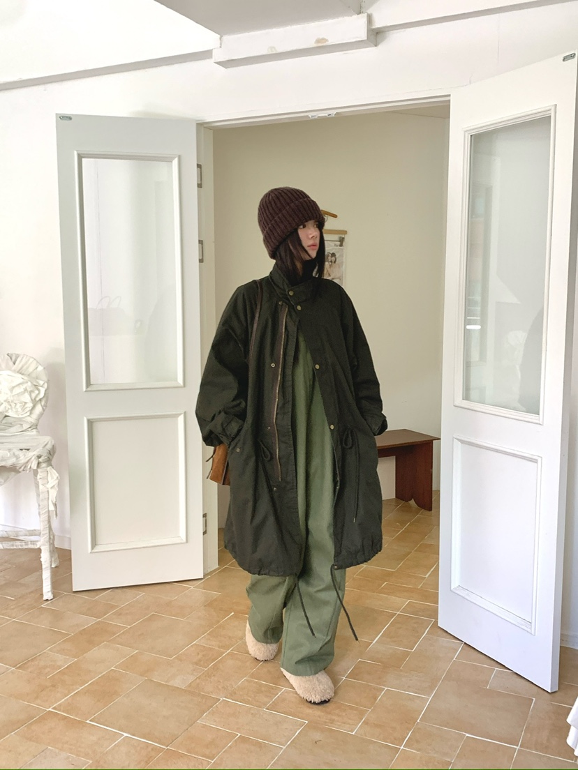 MAISONDEGLORY韓國直郵女裝新款真品時尚熱賣長款風衣絎縫Maison de glory長款風衣圖色1