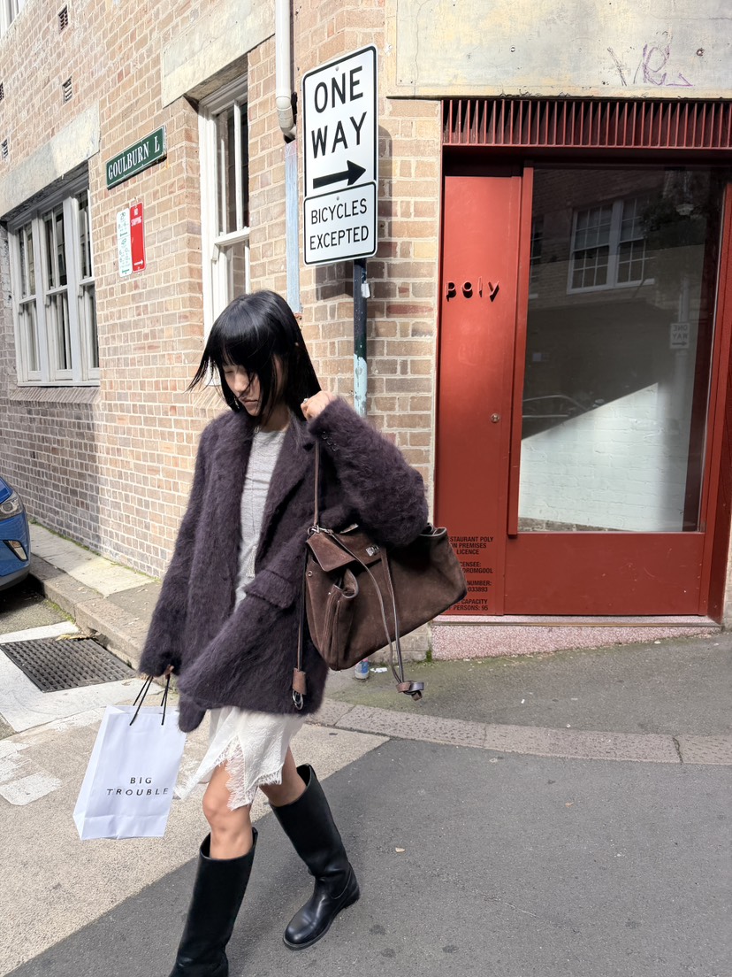 BAKING POWDER韓國代購女士新款推薦人氣時尚休閑短款大衣BAKING POWDER短款大衣