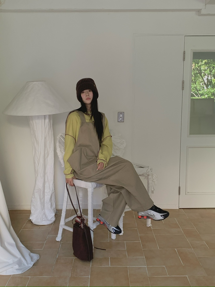 MAISONDEGLORY東大門代購女裝新品推薦時尚真品休閑背帶褲Maison de glory背帶褲