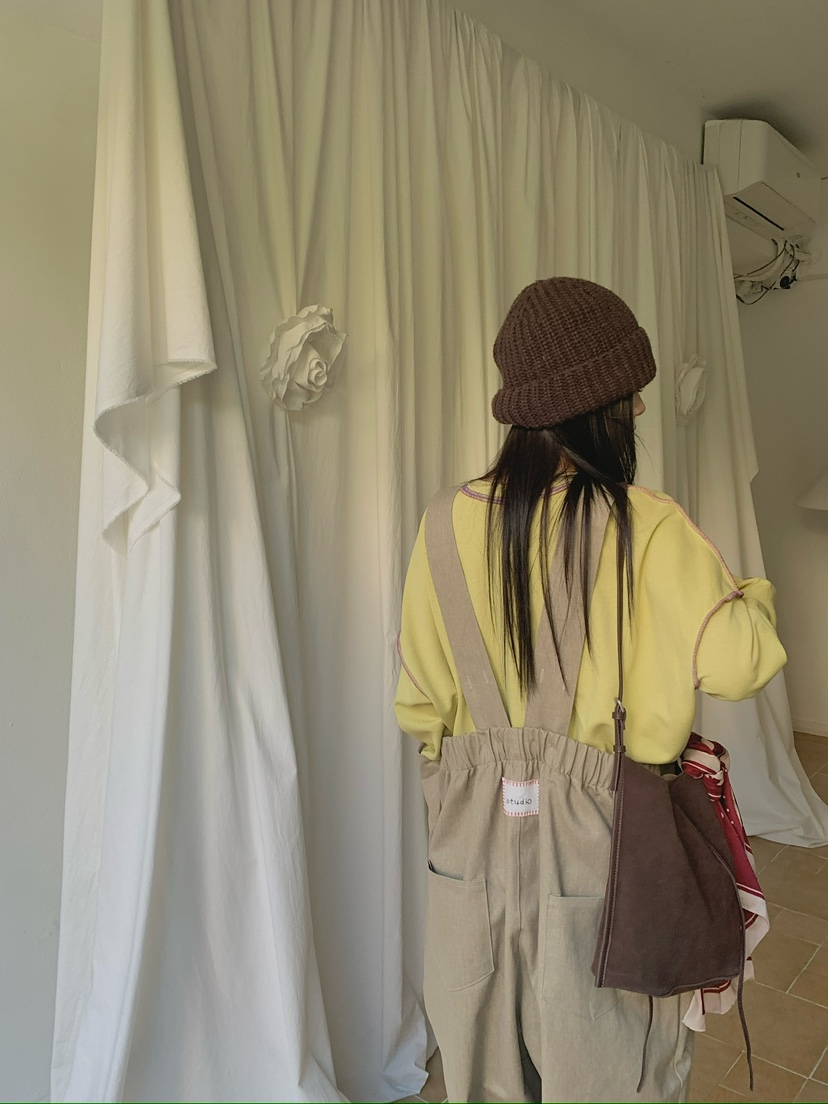 MAISONDEGLORY東大門代購女裝新品推薦時尚真品休閑背帶褲Maison de glory背帶褲