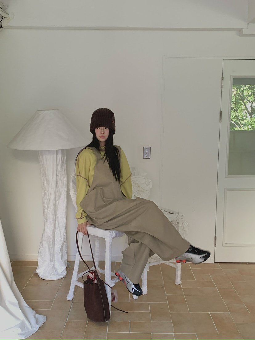 MAISONDEGLORY東大門代購女裝新品推薦時尚真品休閑背帶褲Maison de glory背帶褲