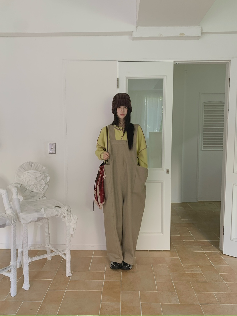 MAISONDEGLORY東大門代購女裝新品推薦時尚真品休閑背帶褲Maison de glory背帶褲