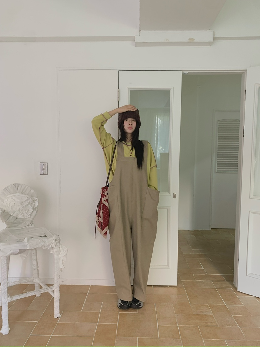 MAISONDEGLORY東大門代購女裝新品推薦時尚真品休閑背帶褲Maison de glory背帶褲
