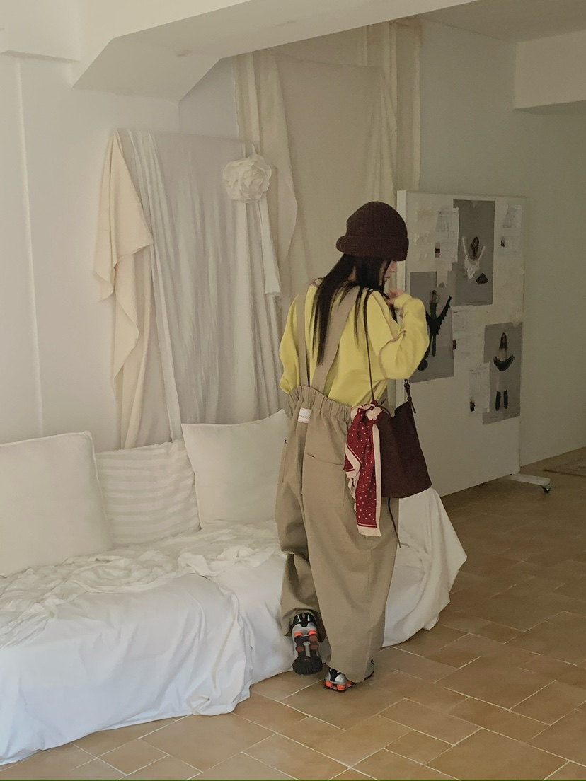 MAISONDEGLORY東大門代購女裝新品推薦時尚真品休閑背帶褲Maison de glory背帶褲