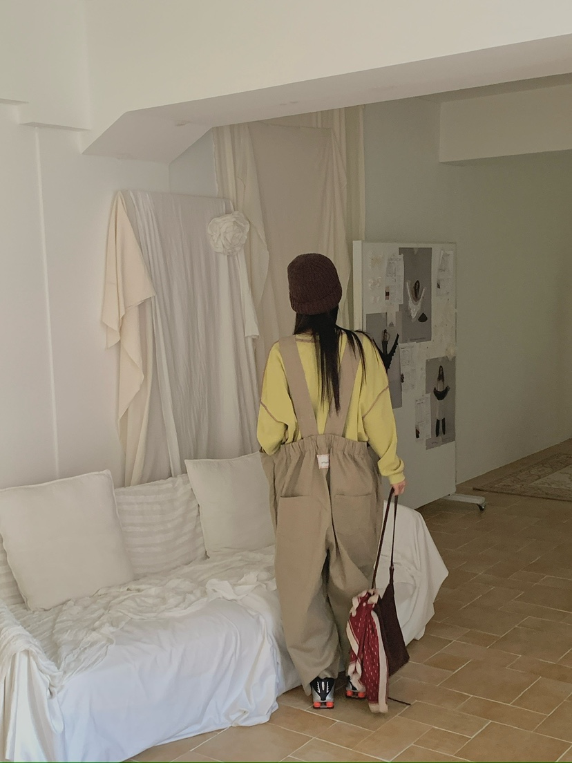 MAISONDEGLORY東大門代購女裝新品推薦時尚真品休閑背帶褲Maison de glory背帶褲