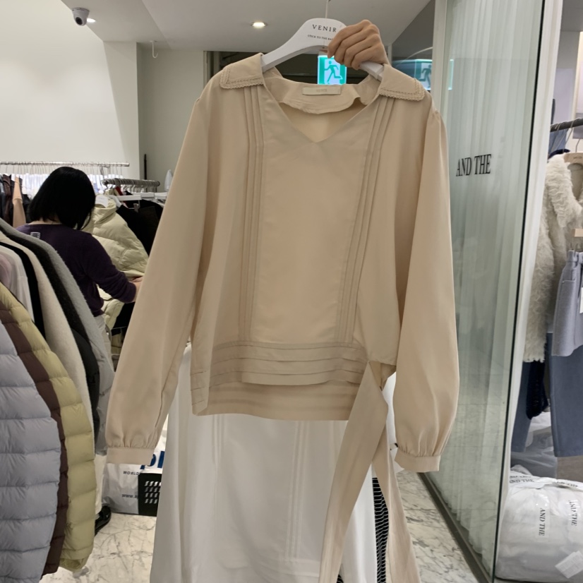 VENIR-A韓國代購女士新款真品休閑時尚熱賣推薦襯衫蕾絲衫VENIR-A襯衫/蕾絲衫圖色2