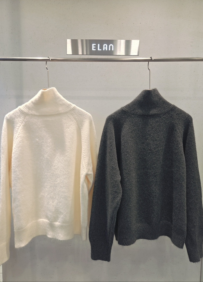 ELAN東大門代購女士新款真品時尚人氣休閑推薦開衫高領開衫ELAN開衫