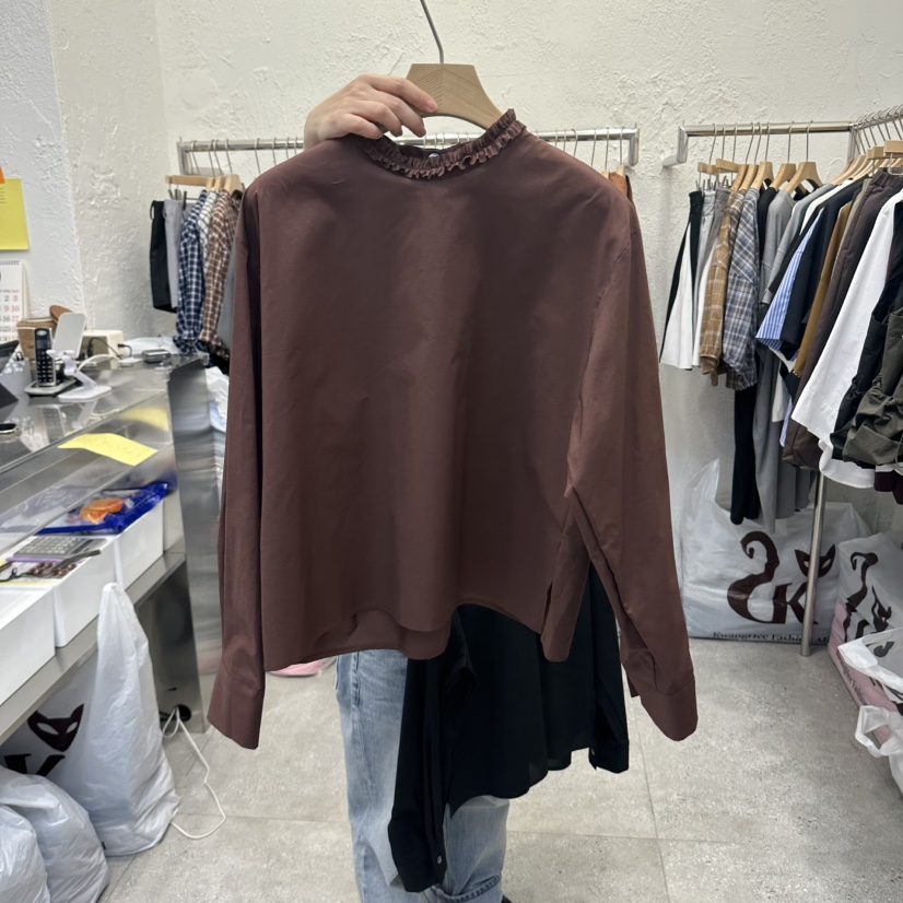 DA YLOG韓國代購女裝新品熱賣人氣休閑真品時尚襯衫蕾絲衫DA YLOG襯衫/蕾絲衫圖色1