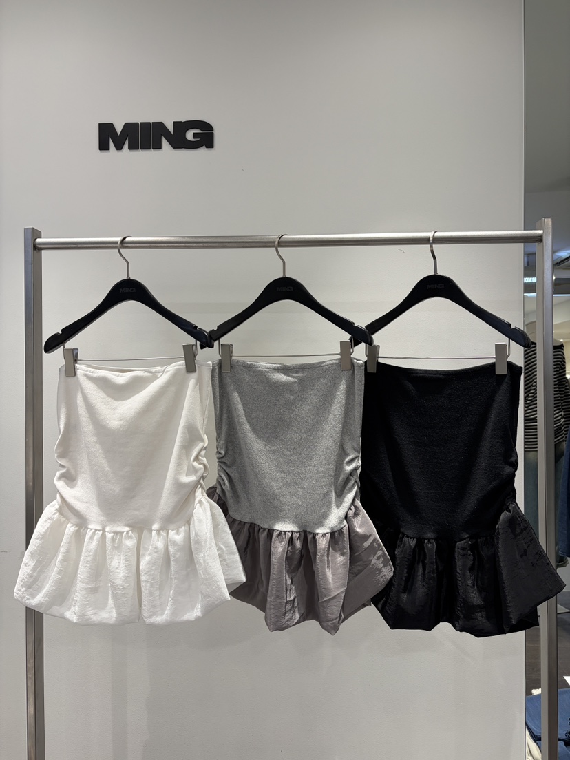 MING/MENG韓國直郵女裝新款時尚人氣真品吊帶背心荷葉邊MING/MENG吊帶/背心