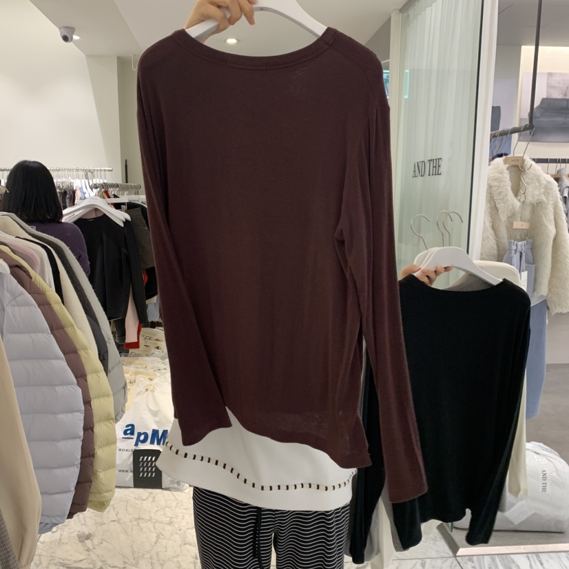 VENIR-A東大門代購女士新品休閑真品時尚推薦熱賣長袖T恤VENIR-A長袖T恤