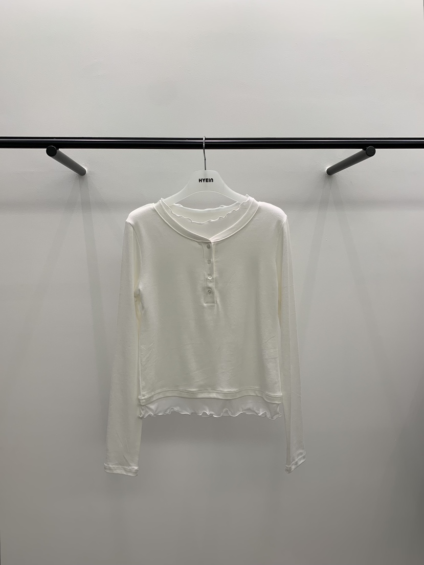 HYEIN韓國代購女裝新品時尚休閑推薦真品熱賣長袖T恤層疊HYEIN長袖T恤圖色1