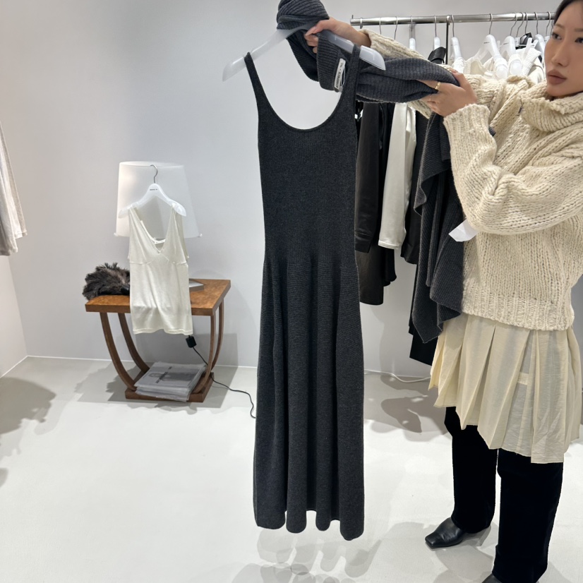 ARCHIVE PIECE東大門直郵女裝新款推薦熱賣休閑連衣裙OPSARCHIVEPIECE TAG連衣裙圖色3深灰色