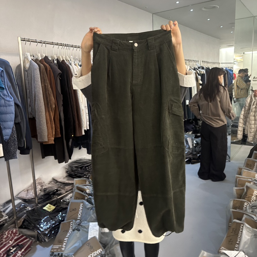 DOUBLE STANDARD/LE SMOKING/MAISONSTAFF東大門直郵女士新品休閑休閑褲MAISONSTAFF休閑褲圖色2墨綠