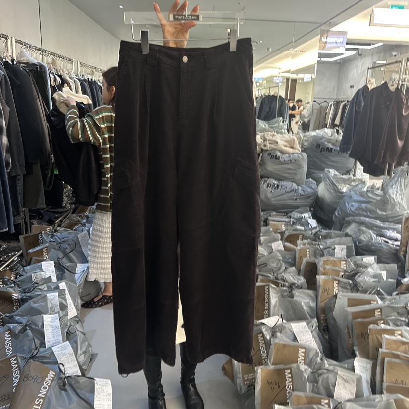 DOUBLE STANDARD/LE SMOKING/MAISONSTAFF東大門直郵女士新品休閑休閑褲MAISONSTAFF休閑褲圖色3棕色