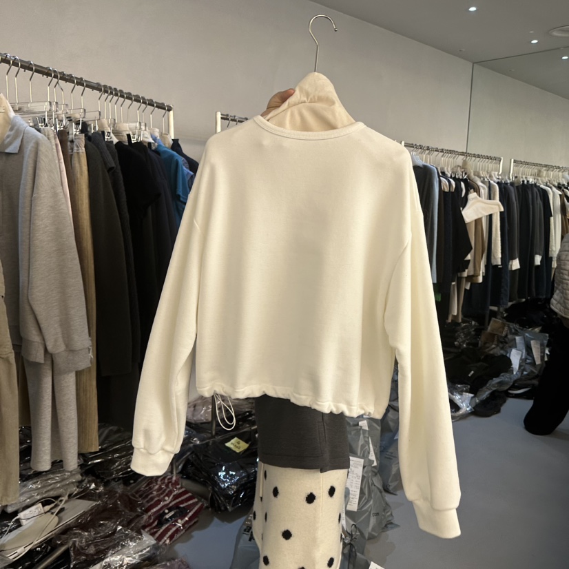 DOUBLE STANDARD/LE SMOKING/MAISONSTAFF東大門實拍女裝新品推薦衛衣絲帶MAISONSTAFF衛衣