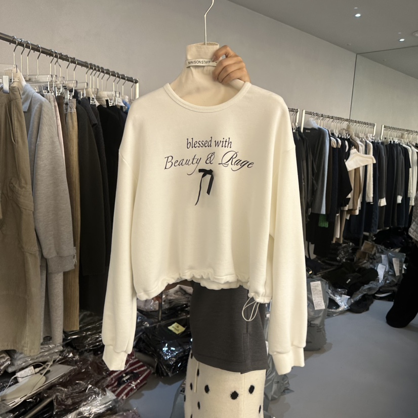 DOUBLE STANDARD/LE SMOKING/MAISONSTAFF東大門實拍女裝新品推薦衛衣絲帶MAISONSTAFF衛衣圖色1
