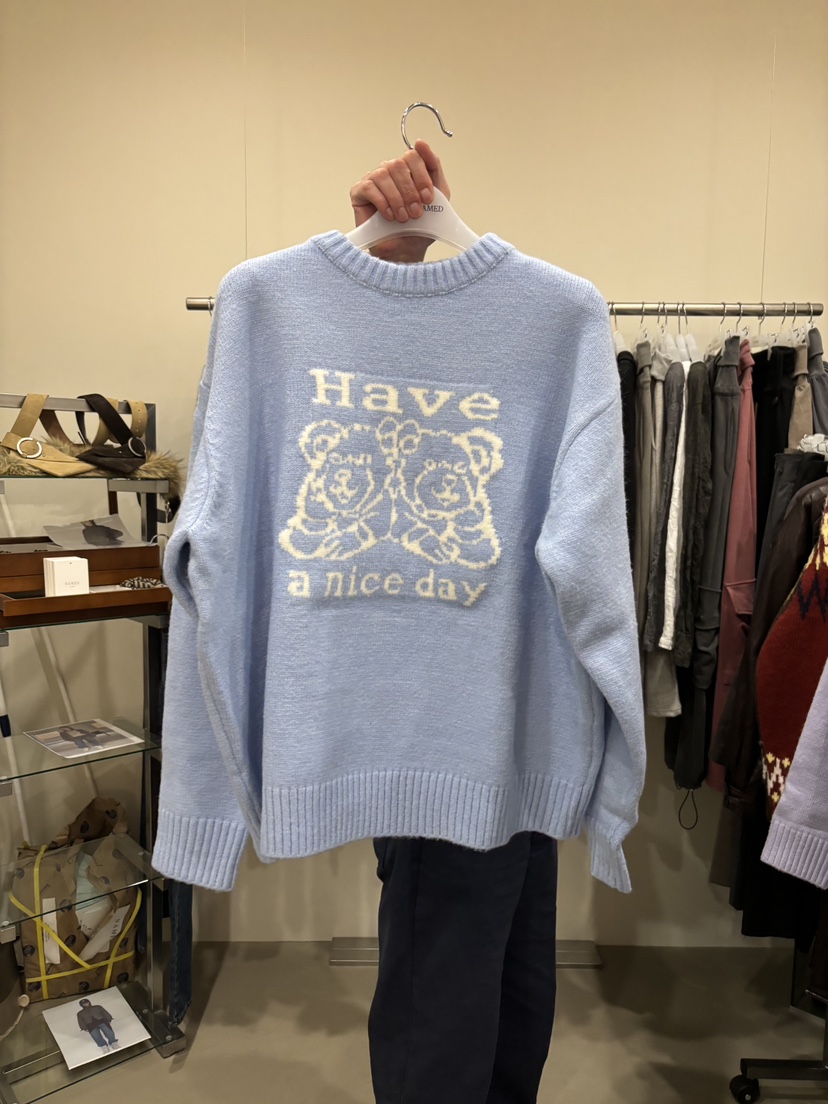 NAMED韓國直郵女裝新款熱賣休閑真品人氣時尚推薦毛衣泰迪熊NAMED毛衣圖色2