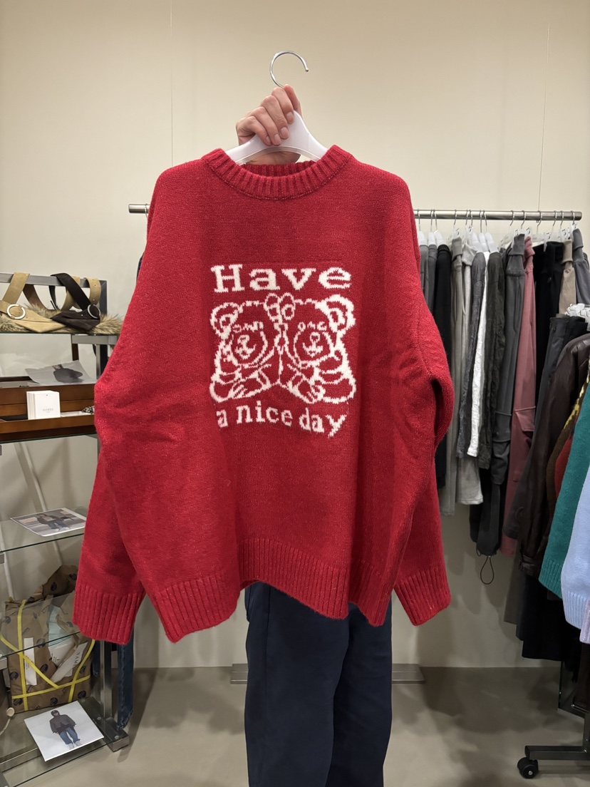 NAMED韓國直郵女裝新款熱賣休閑真品人氣時尚推薦毛衣泰迪熊NAMED毛衣圖色4