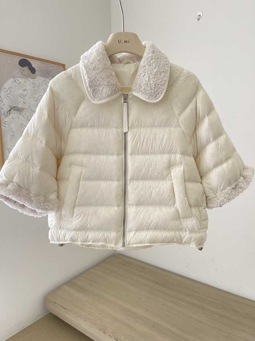 U_MI韓國直郵女裝新品推薦時尚人氣休閑短款棉服毛皮填充U_mi短款棉服圖色1