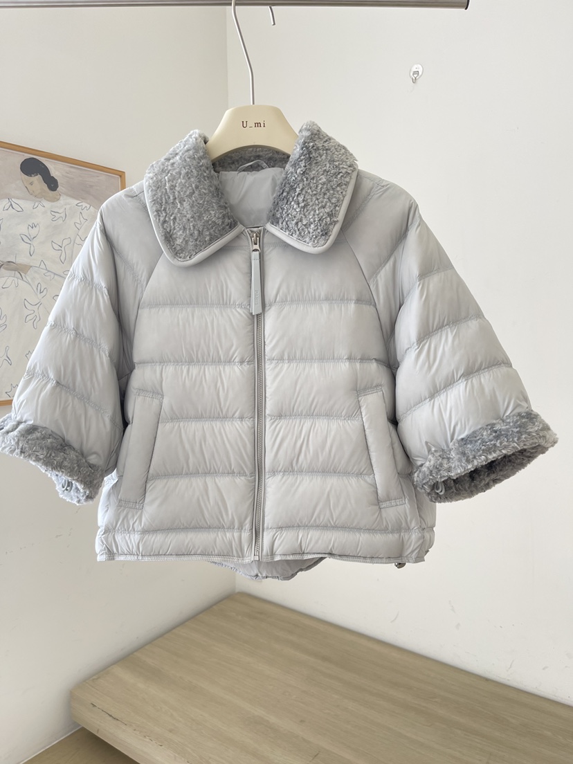 U_MI韓國直郵女裝新品推薦時尚人氣休閑短款棉服毛皮填充U_mi短款棉服圖色2