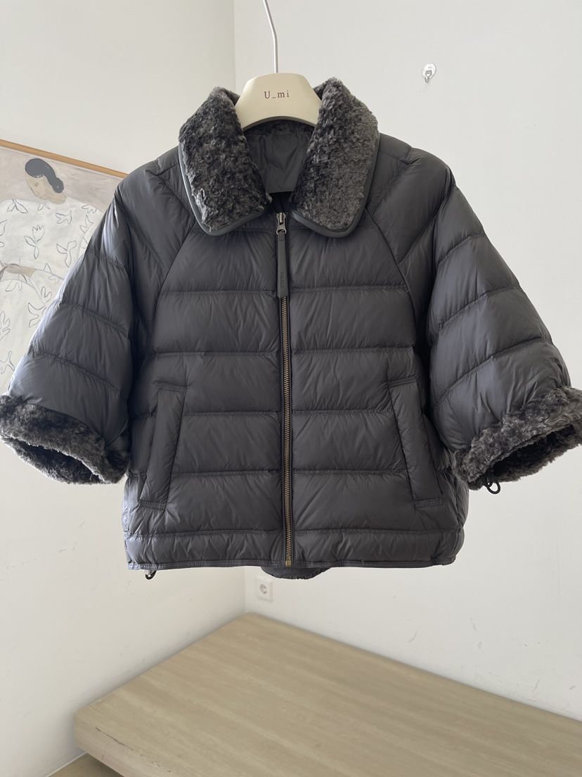 U_MI韓國直郵女裝新品推薦時尚人氣休閑短款棉服毛皮填充U_mi短款棉服圖色3