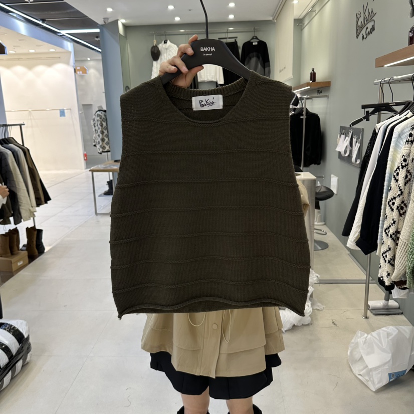 BAKHA東大門直郵女裝新品真品時尚人氣推薦熱賣休閑吊帶背心CHARLES THE SECOND/CHEAP-CHIC吊帶/背心圖色3棕色