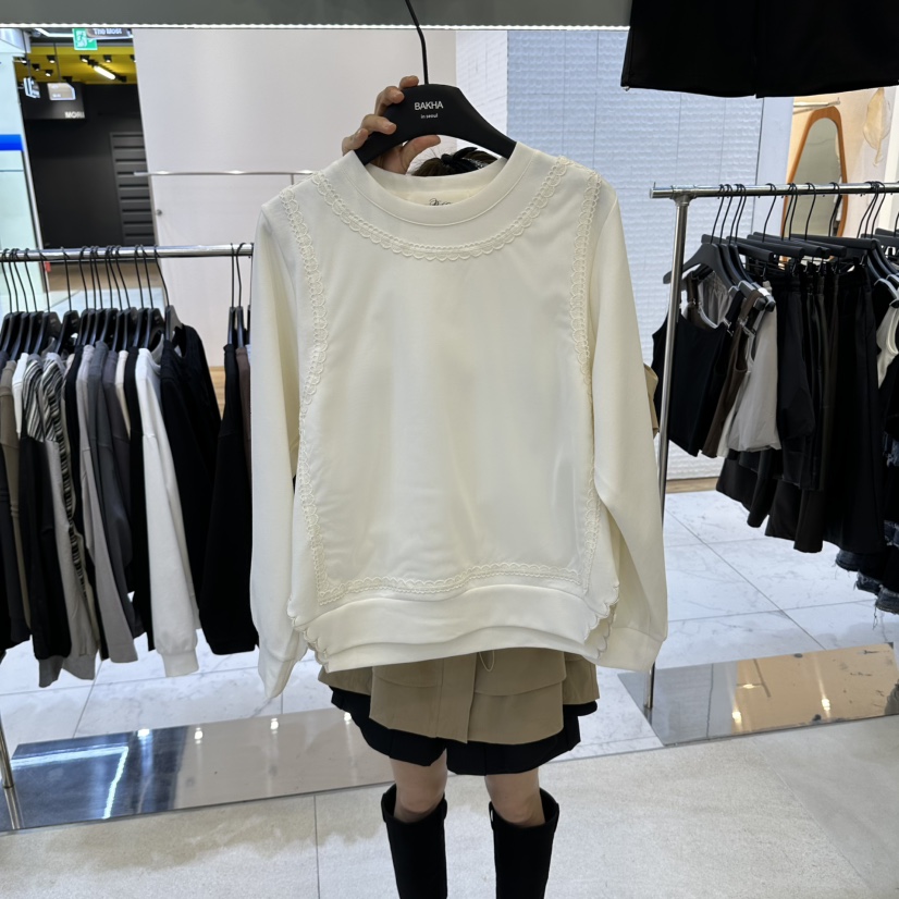 BAKHA東大門實拍女士新品人氣休閑時尚真品推薦熱賣衛衣網眼CHARLES THE SECOND/CHEAP-CHIC衛衣圖色1