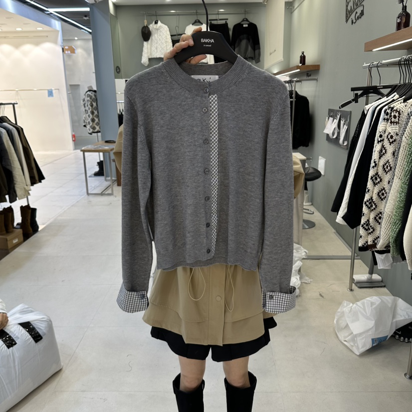 BAKHA東大門實拍女裝新品時尚休閑熱賣人氣真品推薦開衫開襟CHARLES THE SECOND/CHEAP-CHIC開衫圖色1