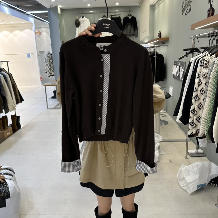 BAKHA東大門實拍女裝新品時尚休閑熱賣人氣真品推薦開衫開襟CHARLES THE SECOND/CHEAP-CHIC開衫圖色2棕色