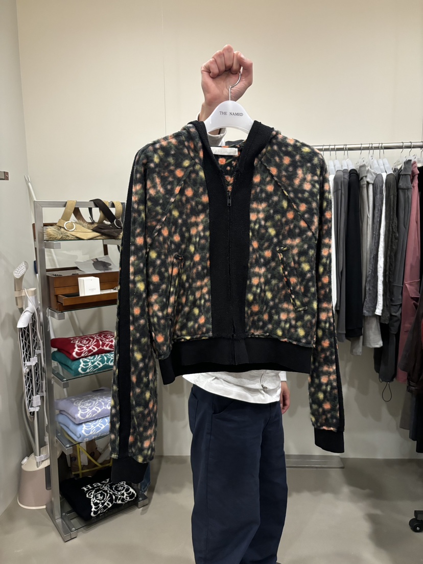 NAMED東大門實拍女士新品熱賣真品時尚衛衣拉鏈連帽衫花朵NAMED衛衣圖色2黑色