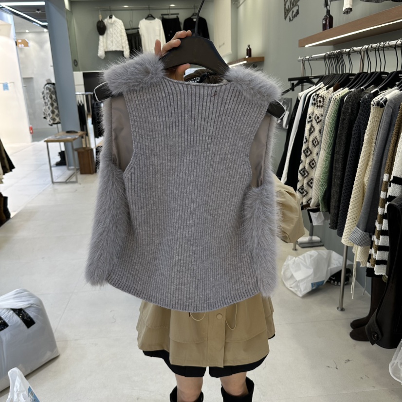 BAKHA東大門實拍女士新品熱賣真品時尚休閑推薦人氣馬甲CHARLES THE SECOND/CHEAP-CHIC馬甲