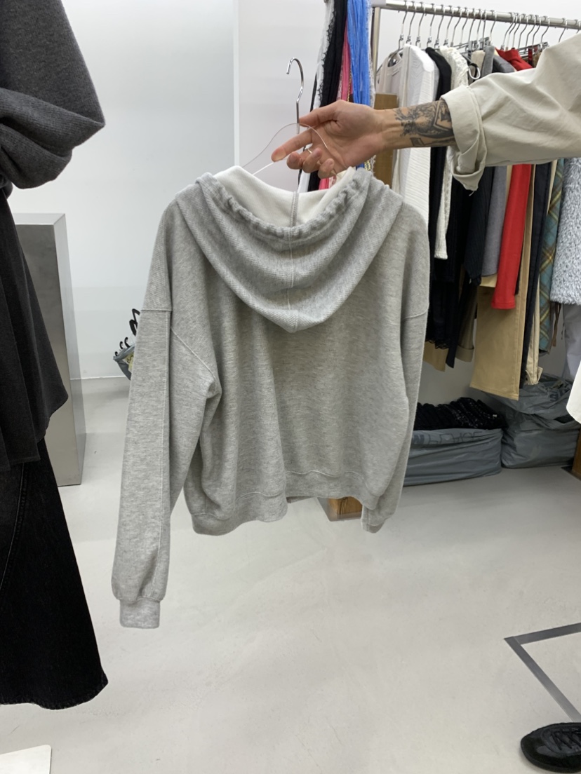 ENHANCE/HOPESMORE韓國直郵女裝新品推薦夾克荷葉邊連帽衫ENHANCE/HOPESMORE夾克