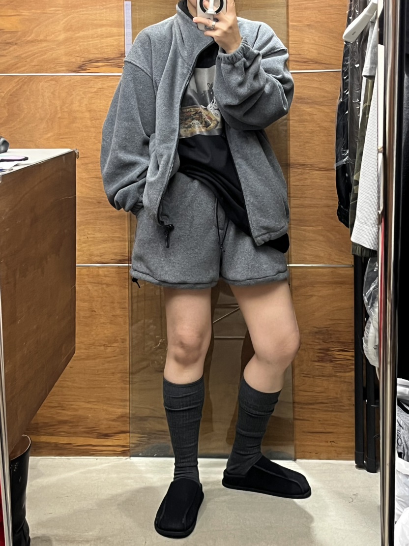 BEAMING SEOUL韓國直郵女士新品休閑真品短褲舒適的抓絨BEAMING SEOUL短褲