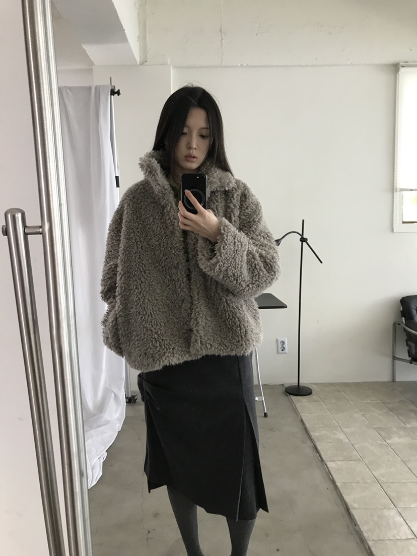 ENHANCE/HOPESMORE韓國直郵女裝新品人氣休閑推薦夾克皮草ENHANCE/HOPESMORE夾克