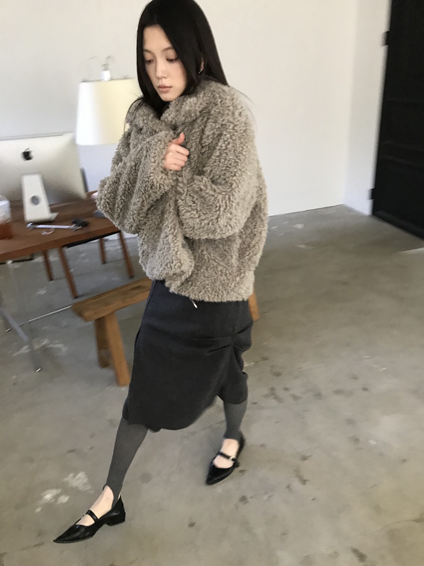 ENHANCE/HOPESMORE韓國直郵女裝新品人氣休閑推薦夾克皮草ENHANCE/HOPESMORE夾克