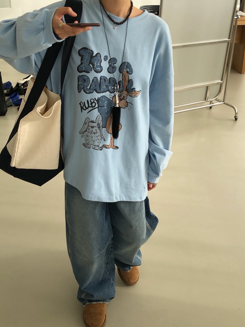 MADE-P韓國直郵女裝新品真品推薦休閑人氣熱賣時尚長袖T恤MADE-P長袖T恤